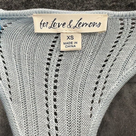 For Love & Lemons Rhea Pointelle Knit Tank Dress - Picture 6 of 6